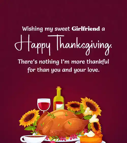 Thanksgiving Love Messages for Girlfriend
