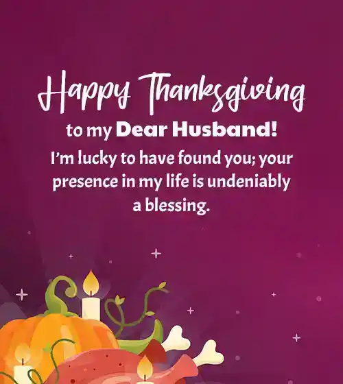 Thanksgiving Love Messages for Husband