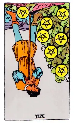 seven of pentacles reversed
