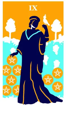 nine of pentacles modern way tarot deck
