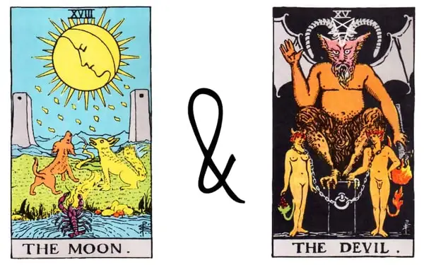 The Moon card and the Devil Meaning