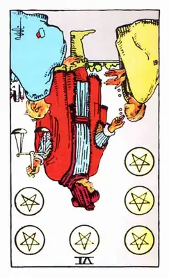 six of pentacles reversed