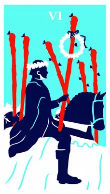 six of wands modern way tarot deck