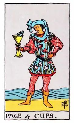 Significa estimular la página de una carta de tarot de taza