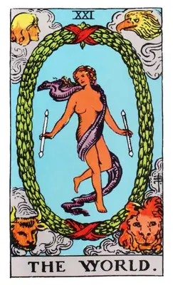 Upright World Tarot Card in a Tarot Reading