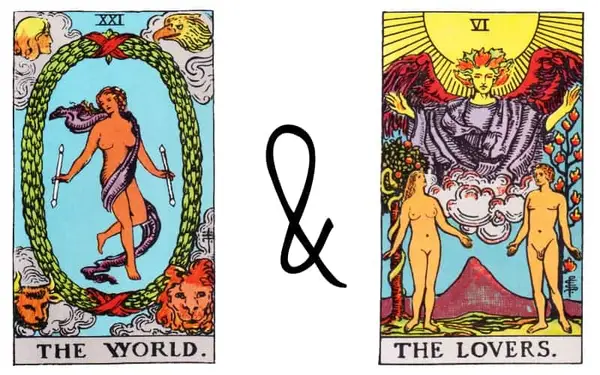 world card lovers tarot combination