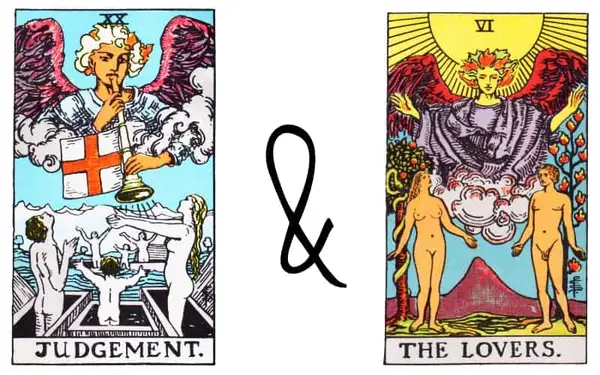 judgement and the lovers card combination