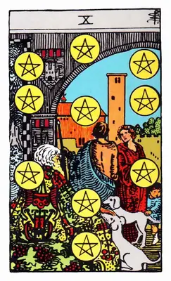 ten of pentacles tarot card