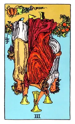 three of cups reversed