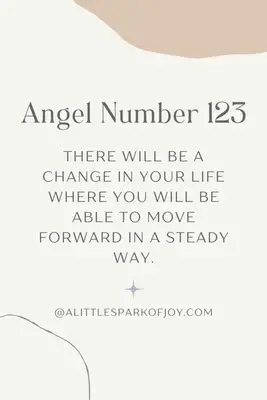 123 angel number meaning