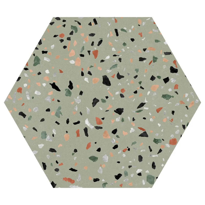 Andova Kallisto 8-Zoll. X 9-in. Hexagon Terrazzo Matte Porzellanwand & amp; Bodenfliesen | Wayfair' loading='lazy' title=