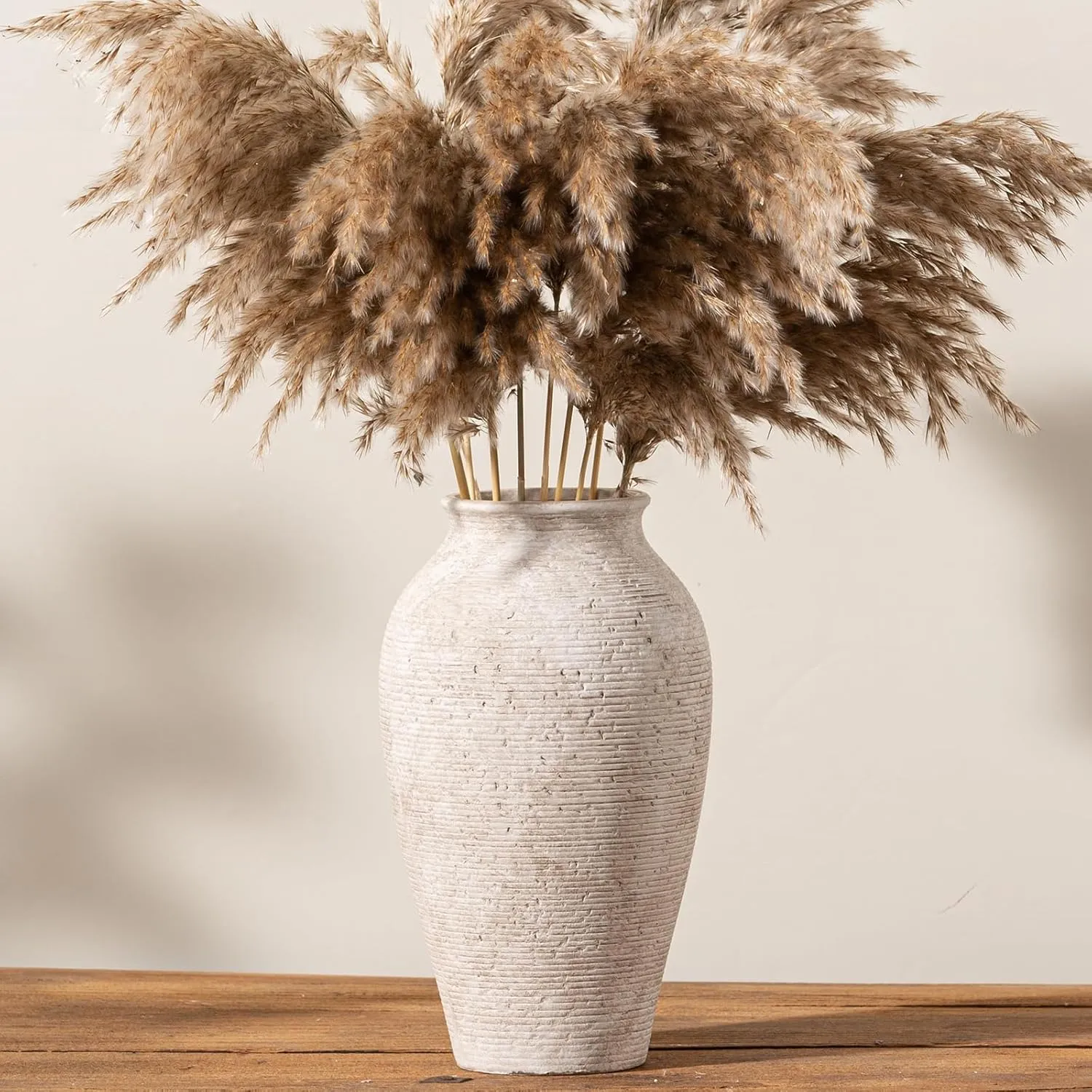 Vanselia Ceramiczny wazon na kwiaty Wystrój domu - duże, wysokie wazony stołowe wiejskie Rustykalne Vintage Salon Kuchnia Sypialnia Dekoracje dla domu Półka na książki Biurko Biurko Kawowe Jadalnia Kominek (11 Retro)' loading='lazy' title=