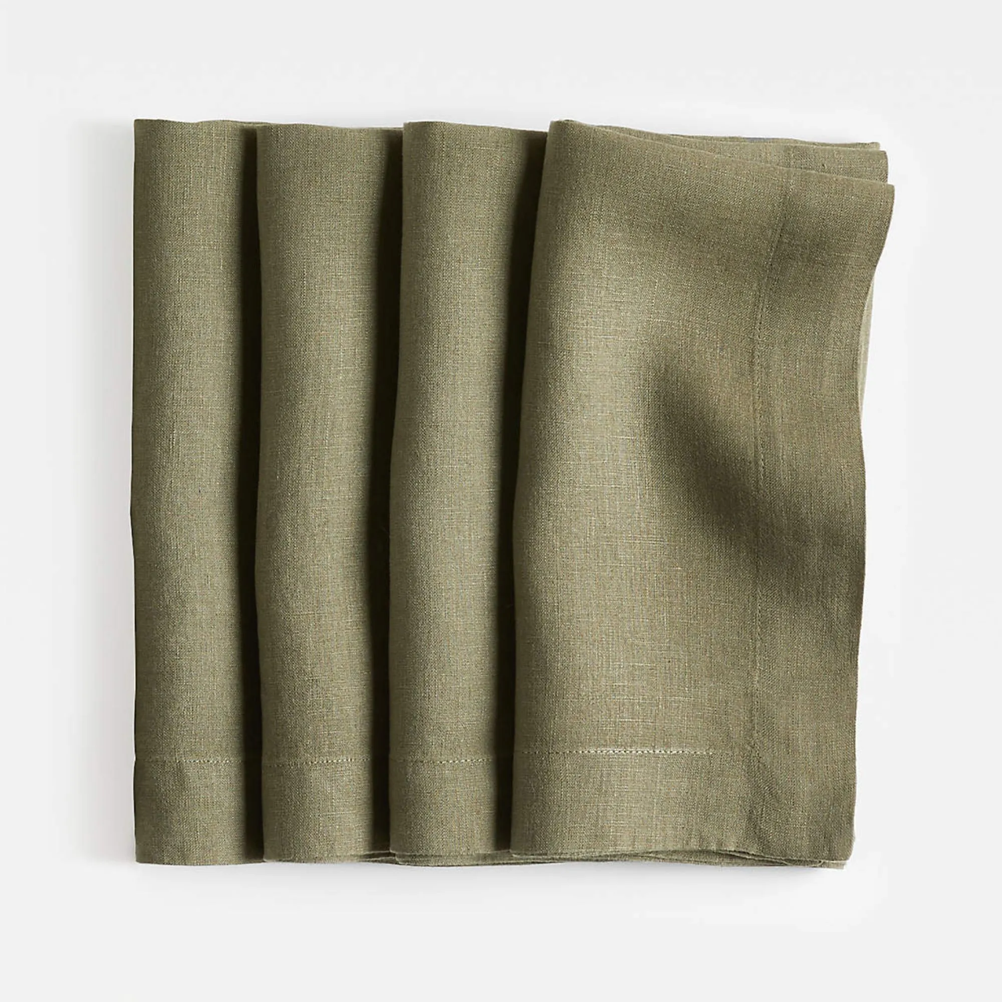 Zestaw 4 serwetek lnianych z certyfikatem Marin Desert Green, EUROPEJSKI LNIANY &trade;' loading='lazy' title=