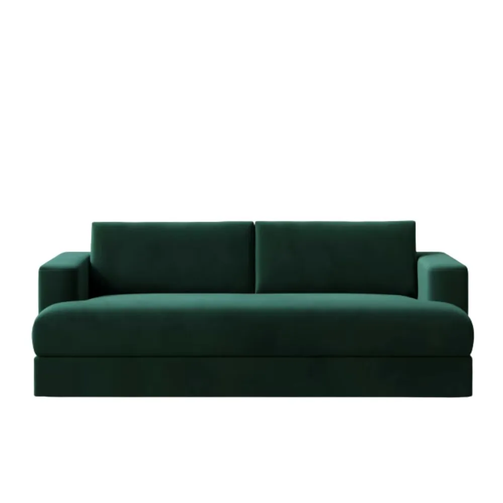 Sofá de terciopelo verde oscuro' loading='lazy' title=
