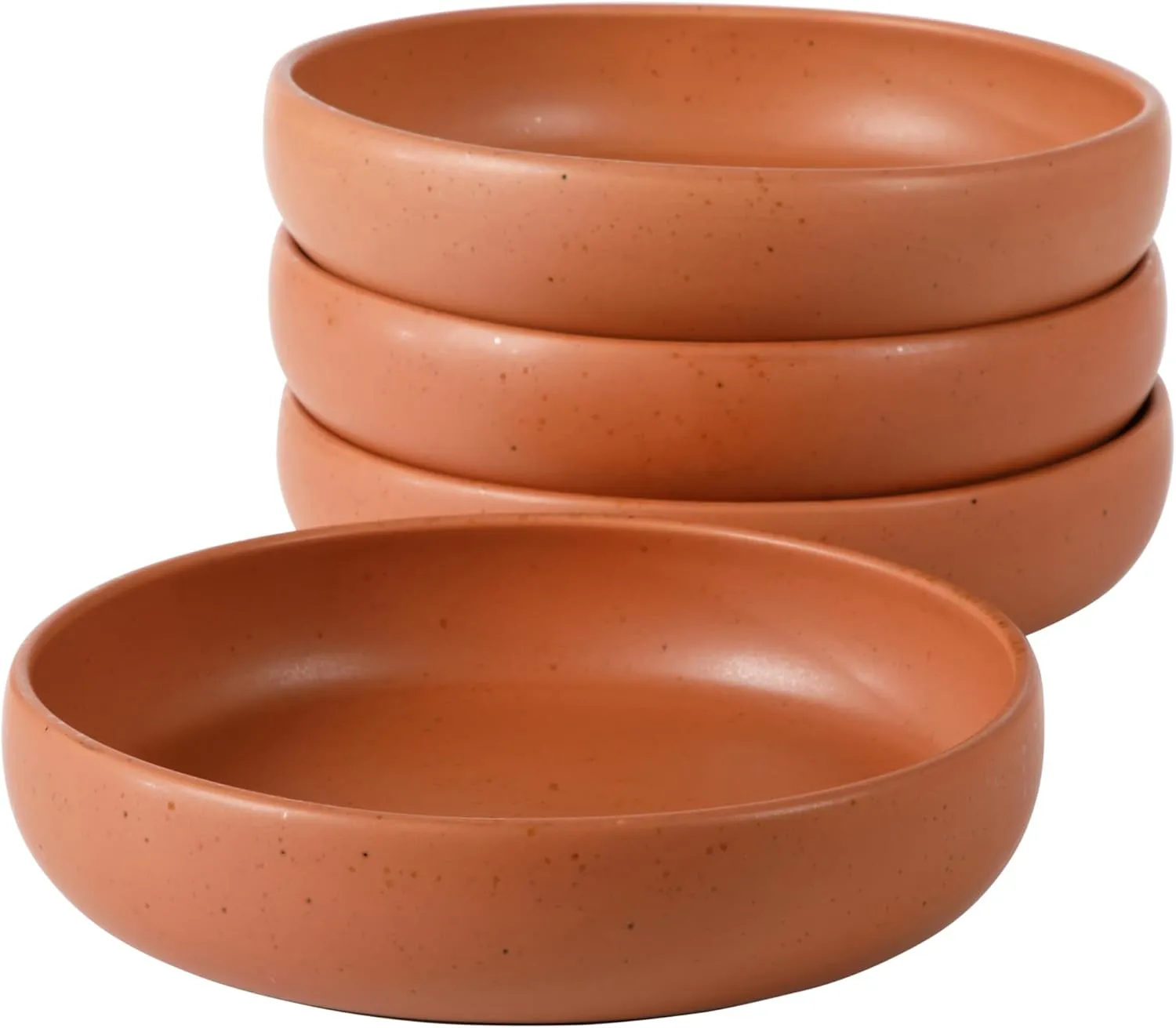 Bloomhouse - Two Time Oprah’s Favorite Things Winner - Corsica Clay 4-Piece Dinner and Pasta Bowl Set &ndash; Burnt Apricot Terracotta Stoneware for Meals Serving & Uso quotidiano' loading='lazy' title=