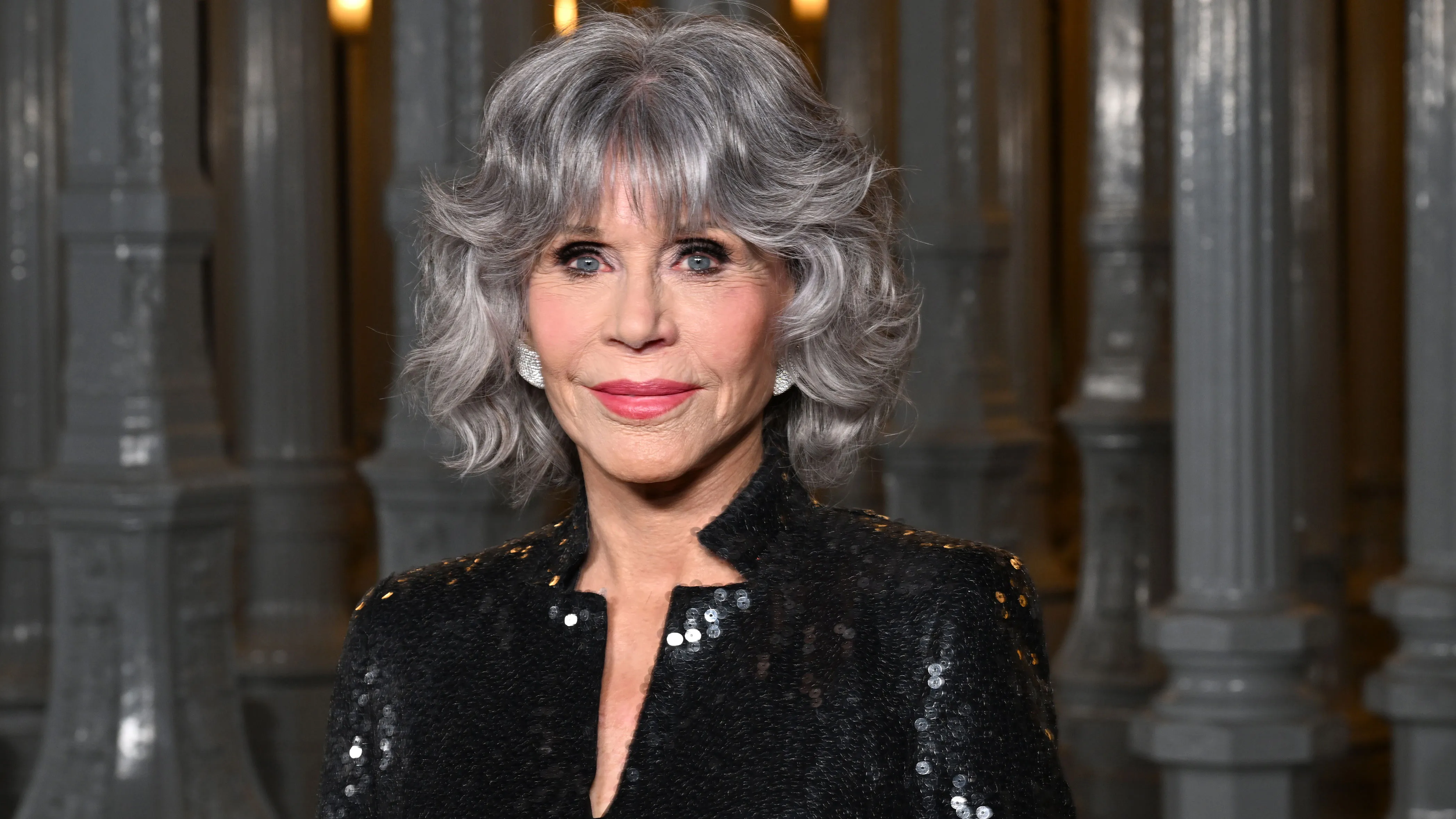 Jane Fonda participa do LACMA Art+Film Gala 2023 apresentado pela Gucci no Museu de Arte do Condado de Los Angeles em 4 de novembro de 2023' loading='lazy' title=