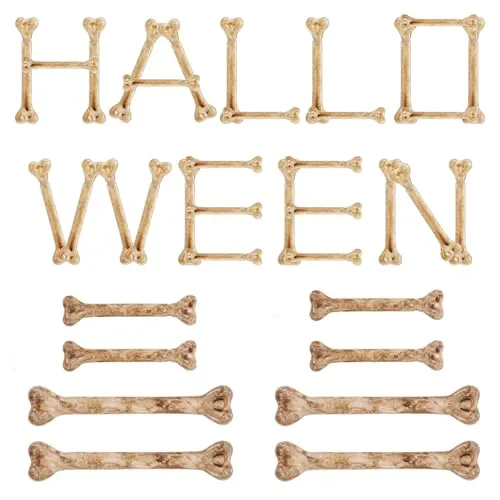 Fake Bones for Halloween Crafts: 20pcs Realistic Small Skeleton Bones for Crafts - Simulering Plastic Bone Charms for Halloween smykker Making Cosplay Party Costume Craft Projects 2.9in & 3,9 tommer' loading='lazy' title=
