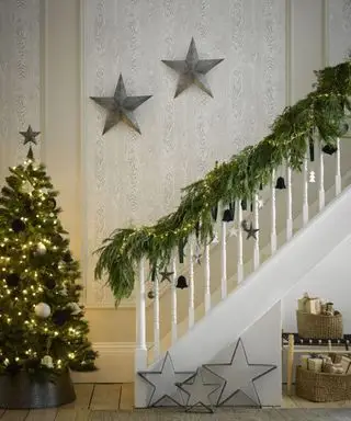 Young Pine PreLit Garland Golden Grandeur Christmas