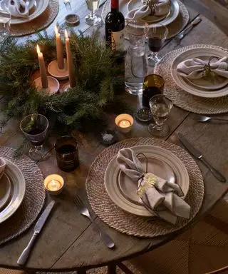 Texturas de decoración de mesa