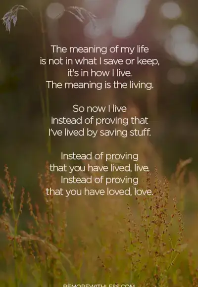 Letting go of sentimental items