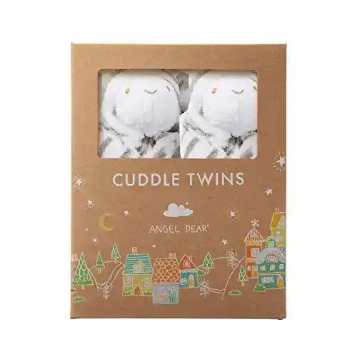 Angel Dear Cuddle Twin Set, Grey Zebra