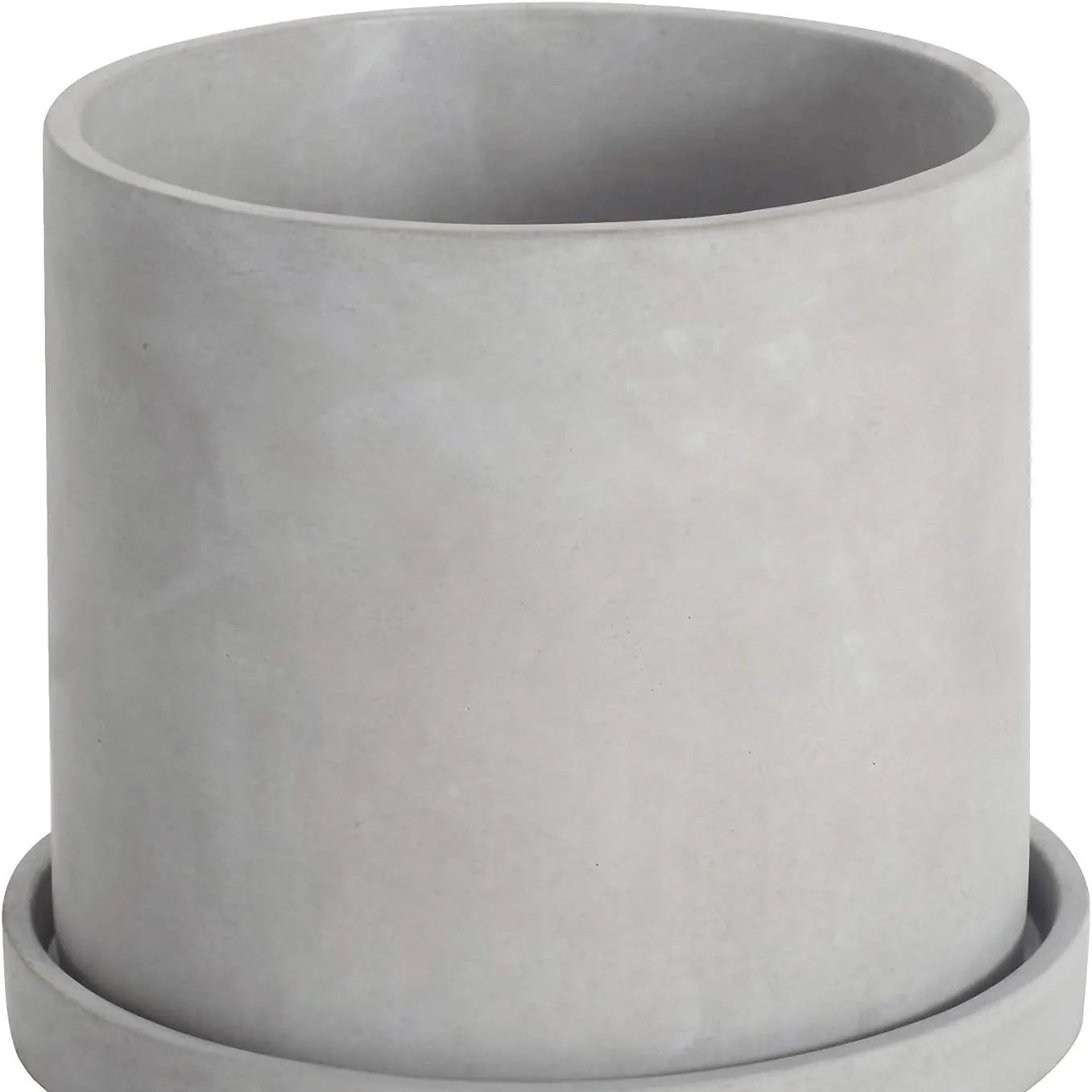 Ekirlin 6-Zoll-Blumentopf für den Innenbereich – grauer Zement-Gartenpflanzer, Beton-Pflanzgefäß mit Abflussloch-Untersetzer, moderne Sukkulentenbehälter für Heimdekoration, Büro und Büro. Im Freien' loading='lazy' title=