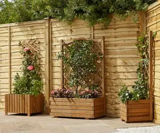 B&Q トレリス付きプランターボックス