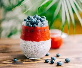 Chia semínka v ovocném smoothie