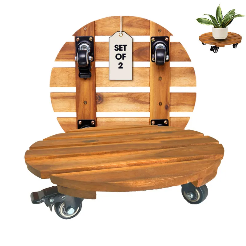 Arlmont &Amp; Co. Panorea Wood Caddy Plant Stand & Reseñas | camino justo' loading='lazy' title=