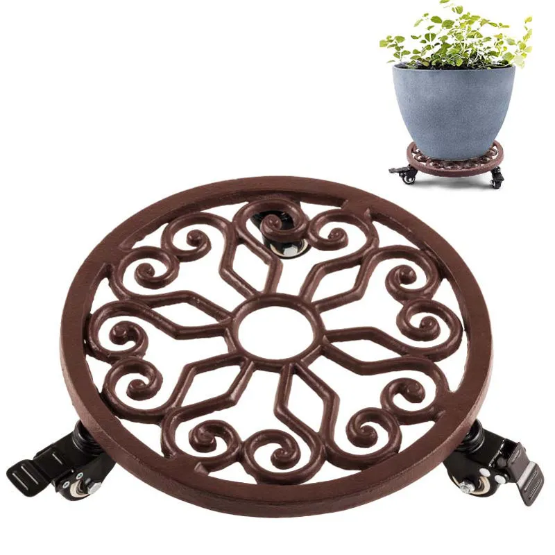Charlton Home® Soporte y soporte para plantas con carrito de metal Amalia Reseñas | camino justo' loading='lazy' title=