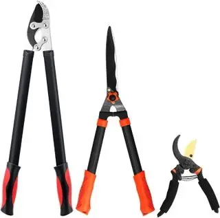 Set combinato cesoie e potatori per siepi Loppers