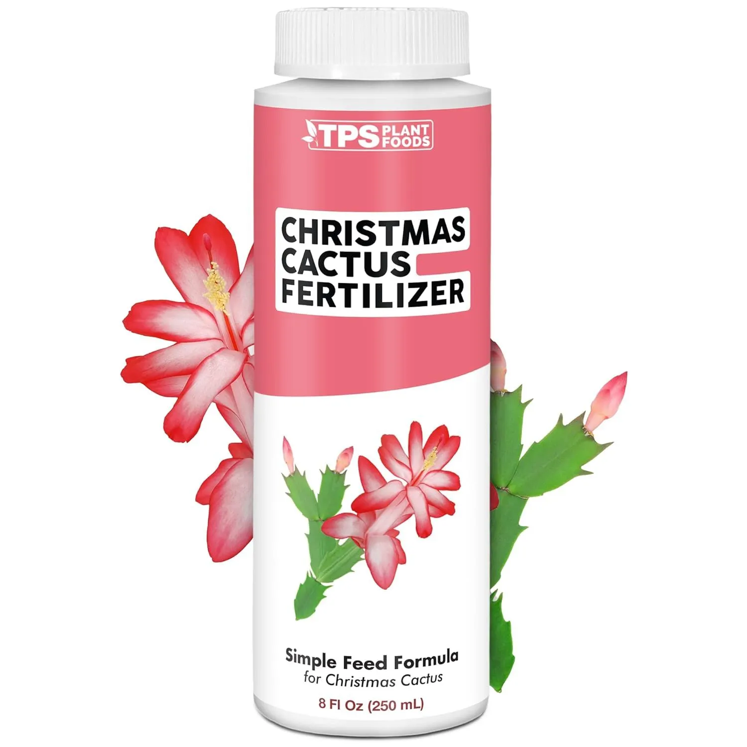 Tps Nutrients Fertilizante de cacto de Natal para todos os cactos de Natal e alimentos líquidos para plantas Schlumbergera Cacti 8 onças (250 ml)' loading='lazy' title=