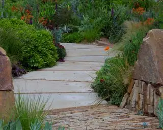 losas de camino de jardín de piedra natural