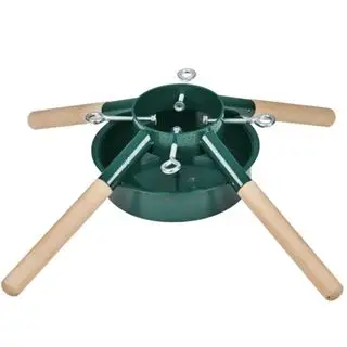 Northlight Green Live-Weihnachtsbaumständer aus Metall und Holz