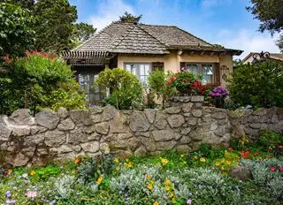 idées de jardin de chalet devant la cour