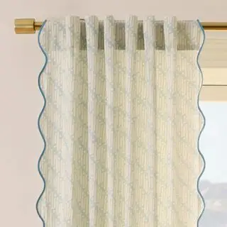 Cortina de borda de vieira RHODE Batik (conjunto de 2)