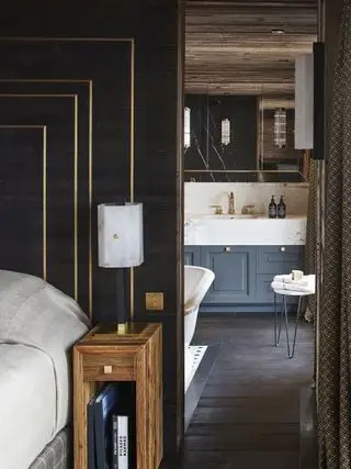 Dormitorio con baño