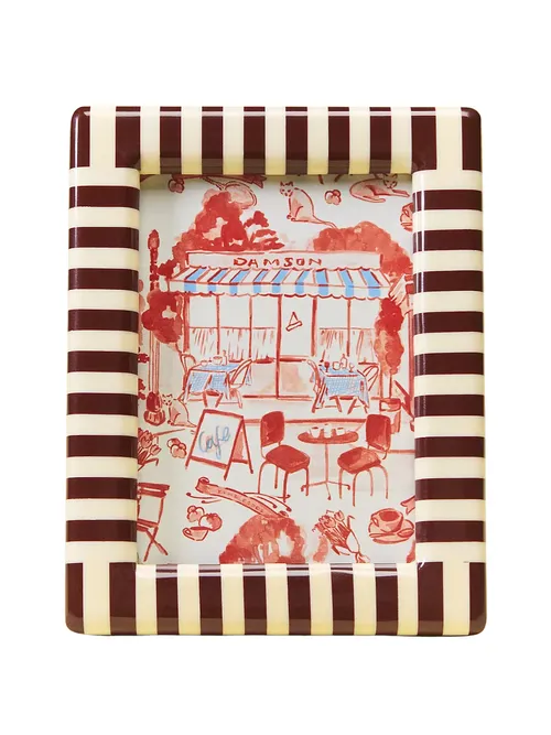 Moldura Damson Madder listrada' title=