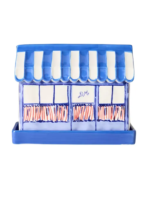 Prato de manteiga em grés Damson Madder' title=