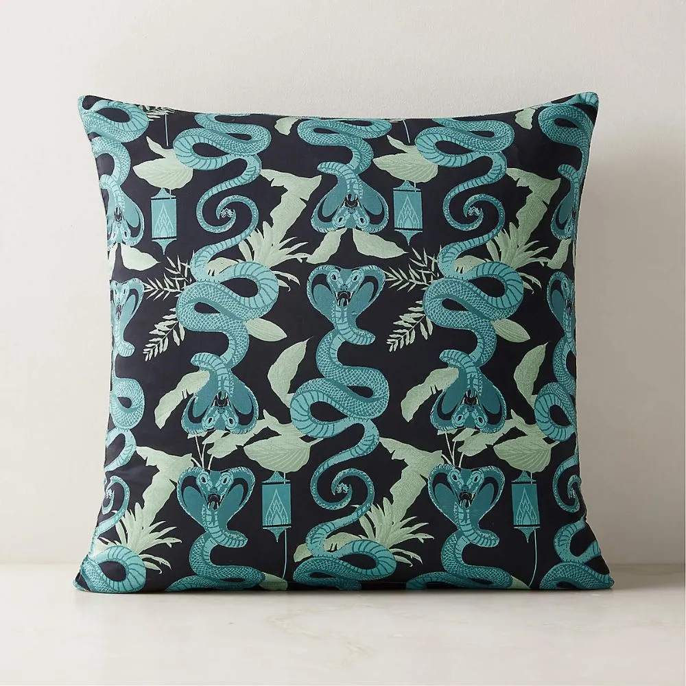 modrý vzorovaný povlak na polštář' loading='lazy' title=