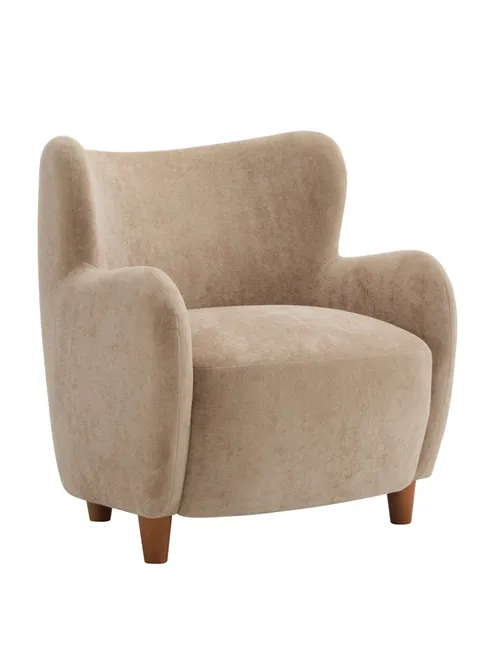 Reshami Wing Back Stof Polstret Accent Stol' title=