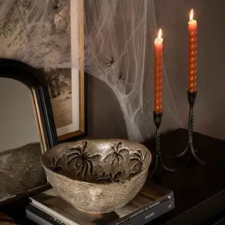 Velas laranja de Halloween