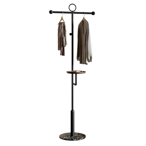 Zhbhyz Coat Rack frittstående metallfrakkstativ med rund oppbevaringsbrett & amp; Marmorbase for poser hatter skjerf vesker frakk henger stand pels tre for hjemmekontor hall inngangsparti' loading='lazy' title=