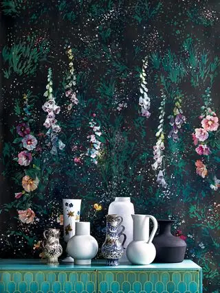 Flora Roberts Foxgloves veggmaleri