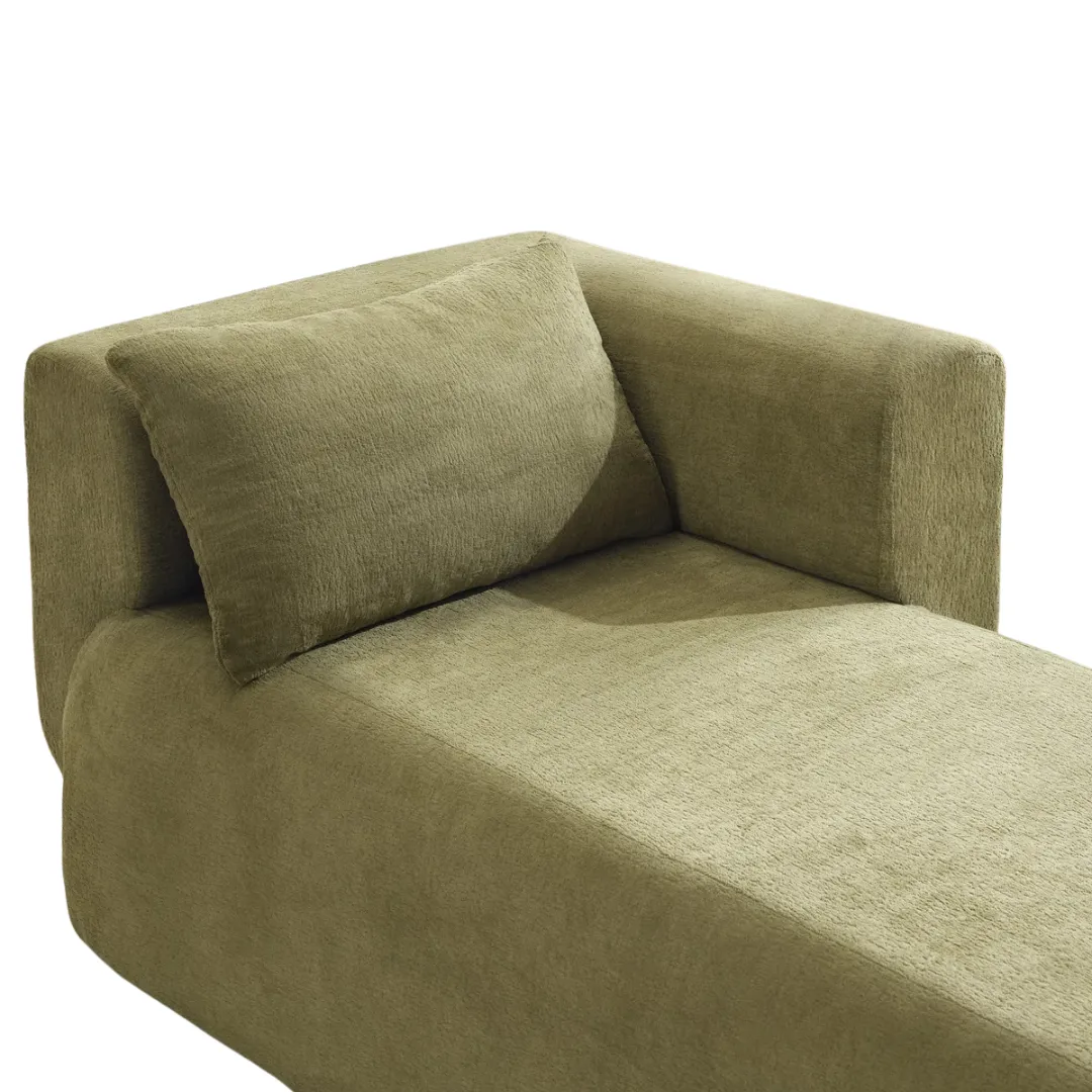 Ebern Designs 屋内長椅子 アームレスト付き モダンな布張りの骨なしソファ 柔らかい枕と深い座面付き 寝室 リビングルーム用 ベージュ |ウェイフェア' loading='lazy' title=