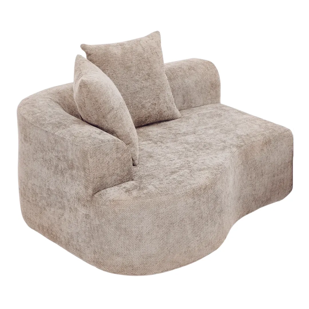 錬金術スタジオ™ Latitude Run®組み立て不要の深いシート付きの湾曲した布張りの長椅子 |ウェイフェア' loading='lazy' title=