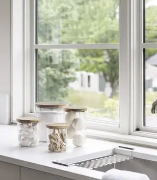 glasskrukker for oppbevaring av vaskerom