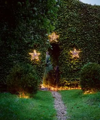 Ideen für die Weihnachtsdekoration im Freien mit Sträuchern