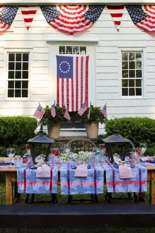 casa decorada para 4 de julho