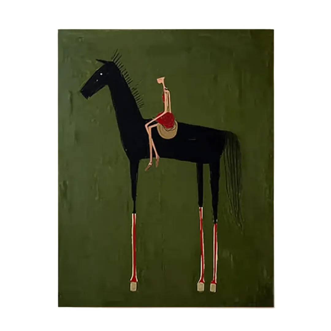 Expresionistický umělecký obchod Abstraktní malba jezdce na koni' loading='lazy' title=